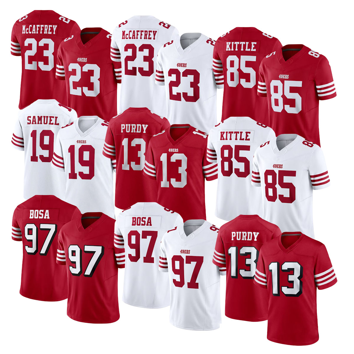 Оптовая продажа, американская футбольная майка, униформа San Francisco 49er, футболки #97 #11 #16 #10 #54 #5 #85 команд, Футбольная майка