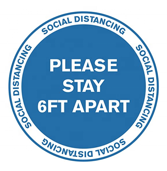 DJ social distancing feet apart floor sign sticker Social Distancing Floor Decal Stickers Keep Safety Floor Decal Stickers