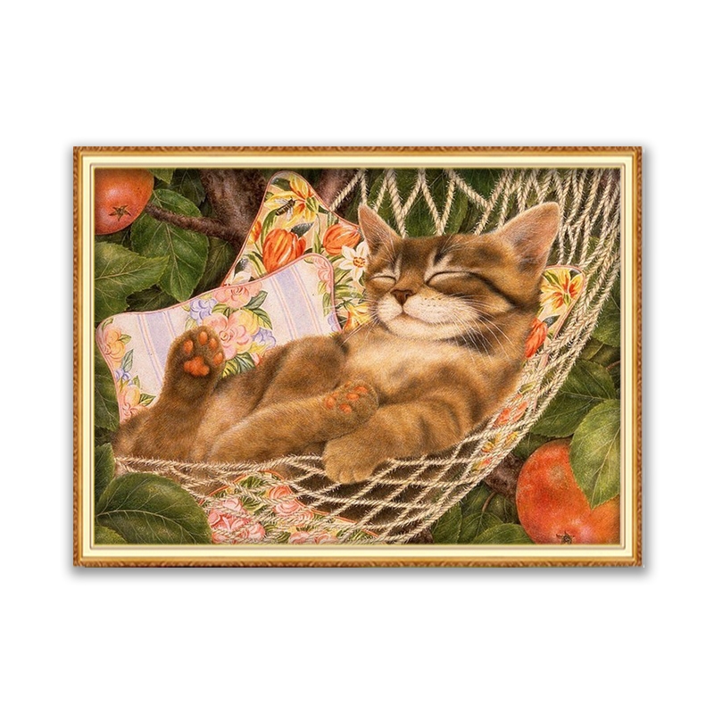 Meian Hot selling Full plastik kanvas cross stitch Paintings for Living with great price