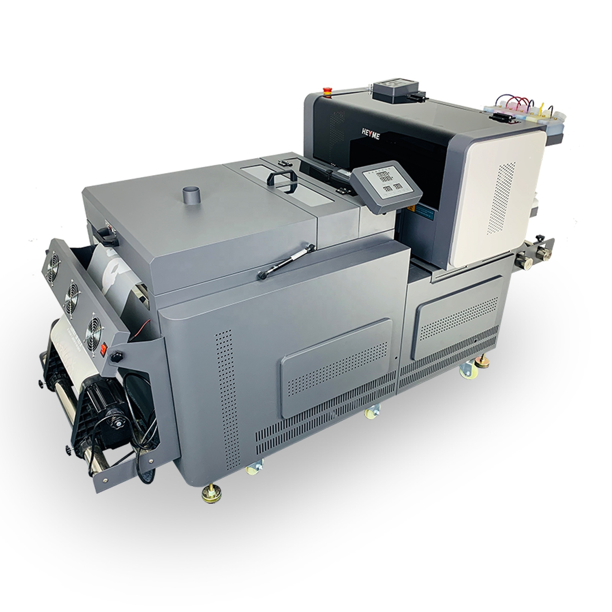 Top-selling Dual High-quality i3200 Heads Max 2400dpi 60cm DTF Garments Bags Plotter Printer with Auto Powder Coating Machine