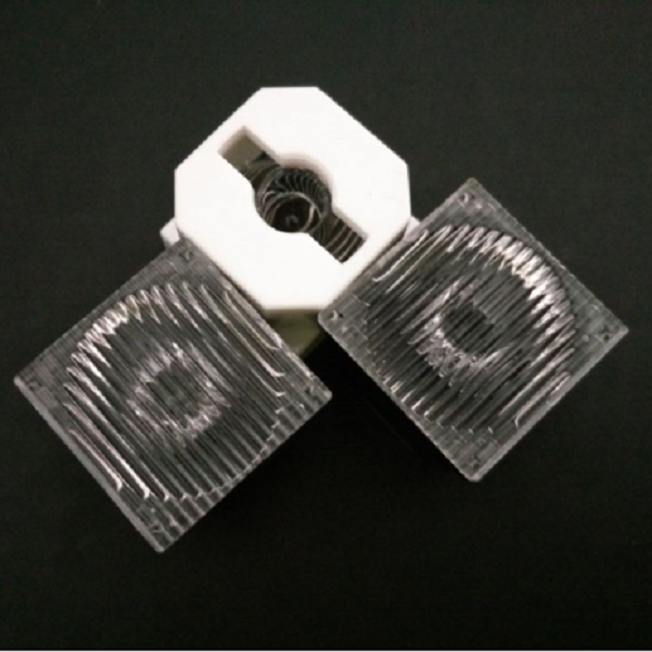 21,6 мм x 21,6 мм Osram светодиодный объектив 10x90 градусов PMMA 5050 полосатый квадратный объектив