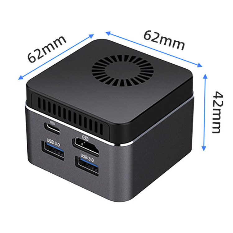 Pocket Desktop Computer 8GB J4125 Msata 256GB 512GB DDR4 4K Entertainment TV Box Palm-sized micro PC Mini PC Gamer