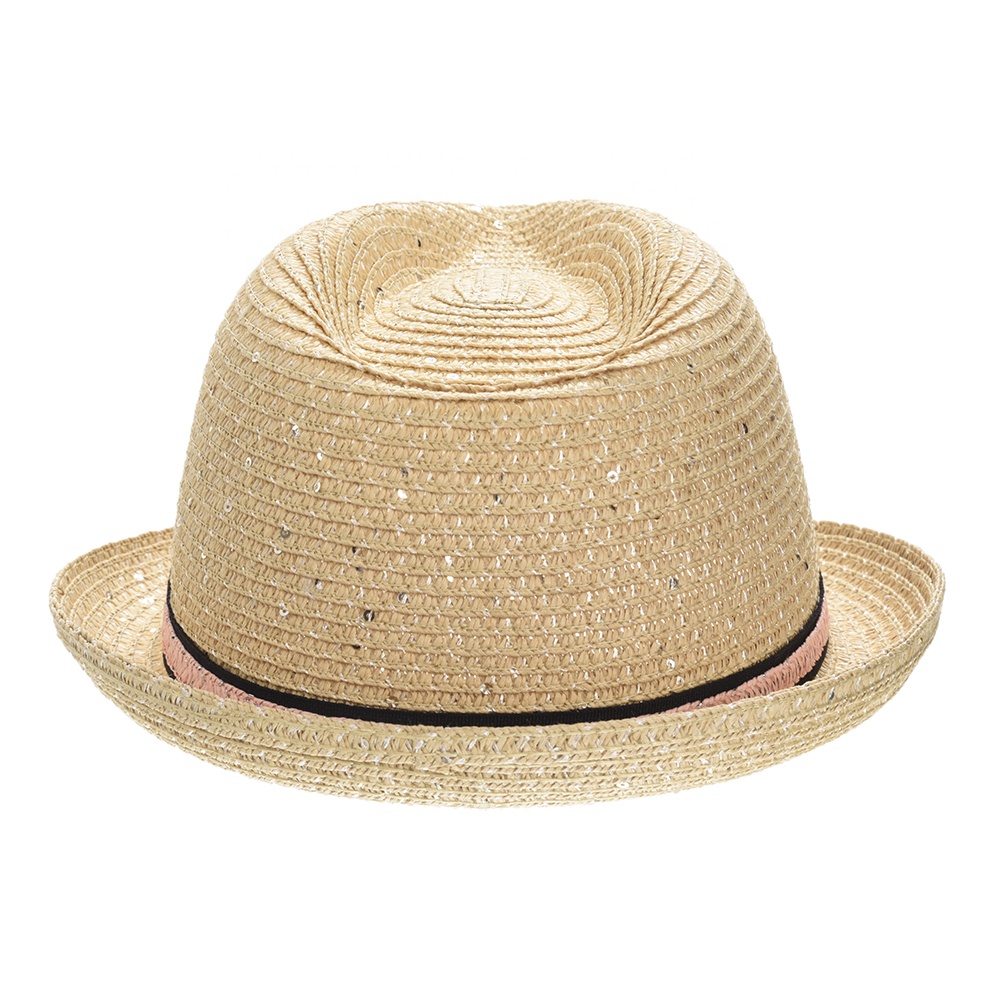 2021 Fashion Women Men Unisex Summer Beach Sun Custom Straw Fedora Hat