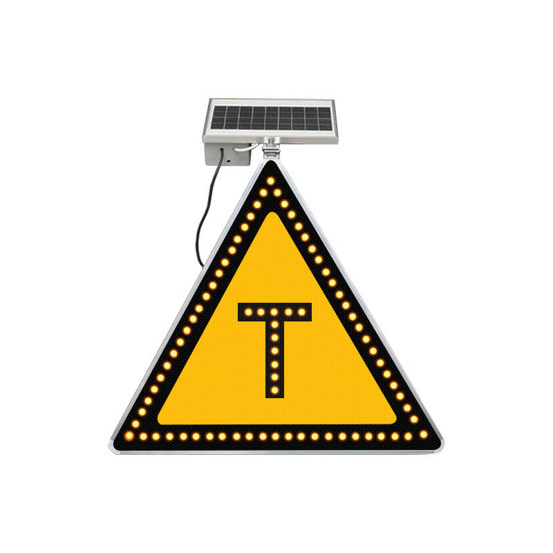 High Visibility Reflective Road Sign Solar Powered Stop Led Flashing Traffic Sign