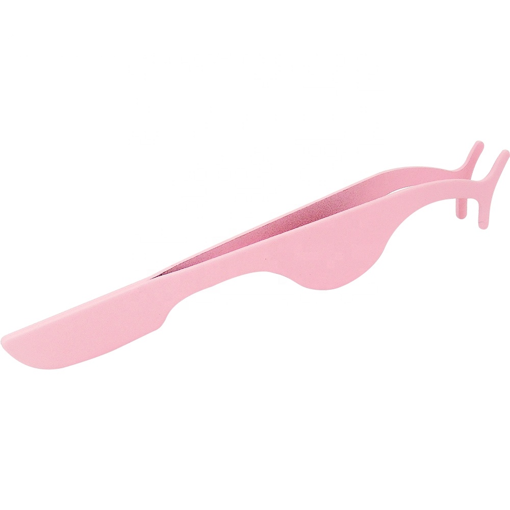 wholesale Best Selling Eyelash tweezers Pink Plastic False Eyelash Applicator