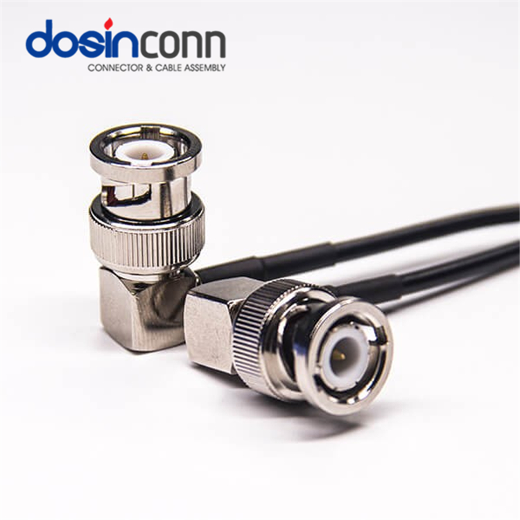 Коаксиальный BNC к BNC кабель с прямым углом питания 50Ohm RG174 удлинитель