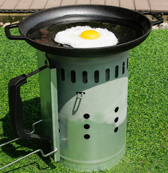 Factory Hot Sale BBQ Charcoal Chimney Starter BBQ Charcoal Starter With Plastic Handle