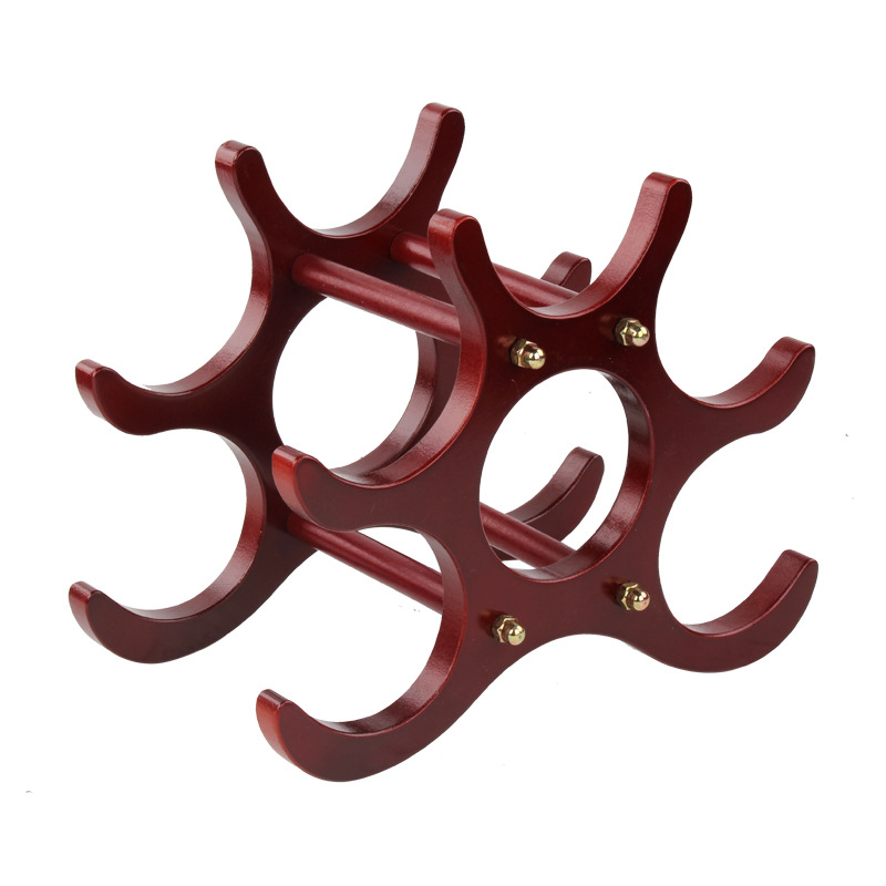 customized size and logo MDF red wine display rack