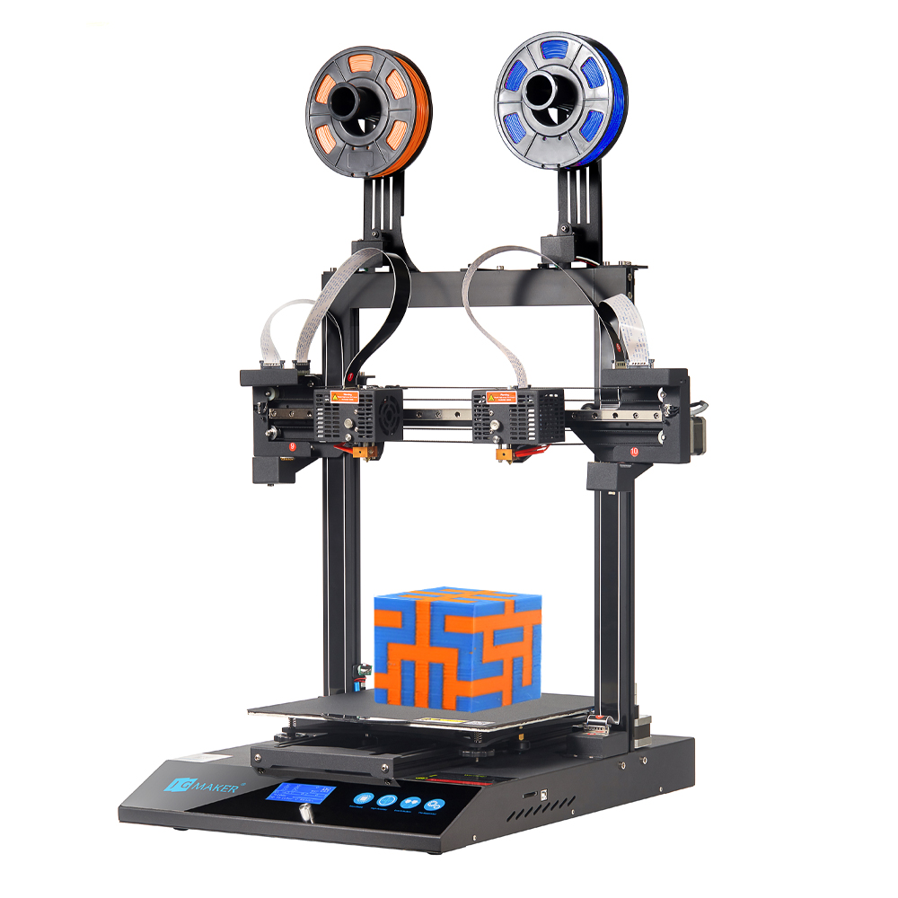 3D принтер JGMaker Artist-D, настольный FDM принтер для самостоятельной сборки, двойной экструдер, 3D принтер с двумя насадками