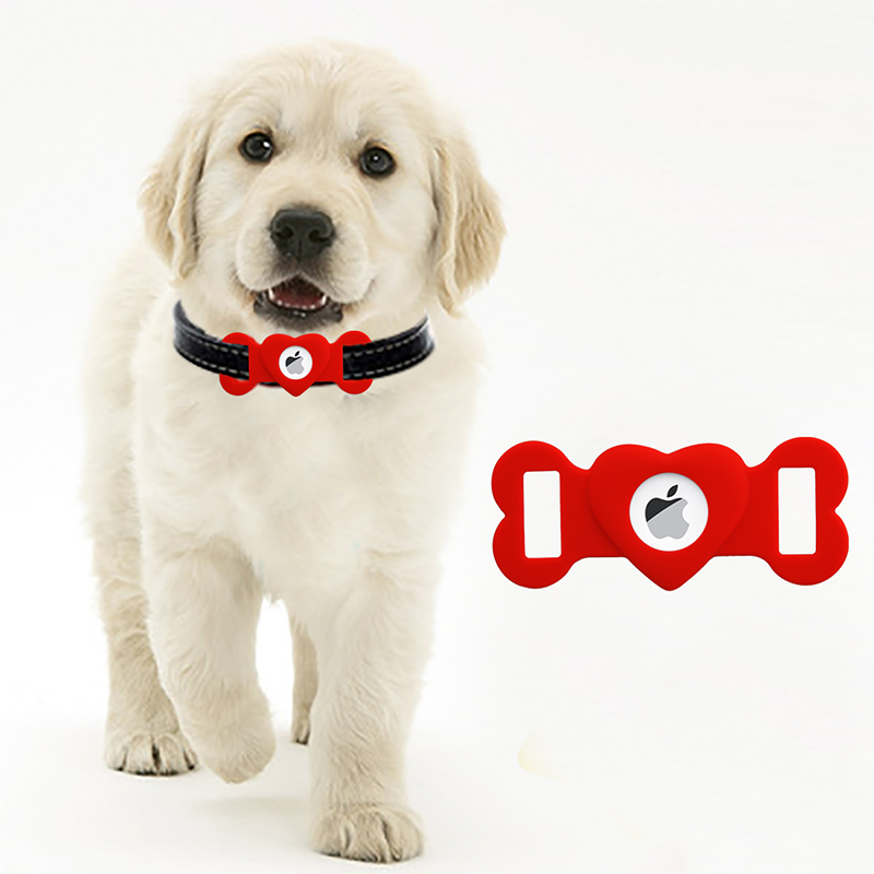 2021 rubber keychain back clip water proof case for pet cover dog cat collar holder for apple airtag key ring silicon case
