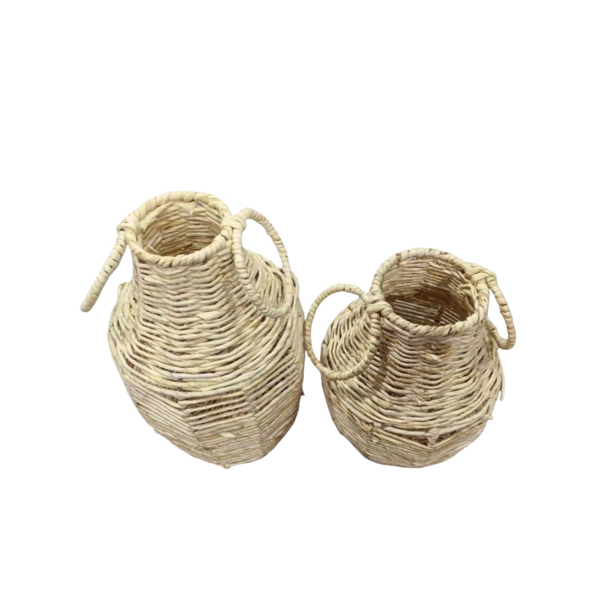 Home furnishings vases for flowers flower garden glass & crystal vases Living room decoration pottery vase with woven