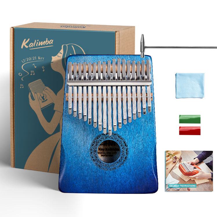 Оптовая продажа, Африканское Деревянное пианино для пальцев kalimba с ключом 17/21, профессиональный музыкальный инструмент, калимба