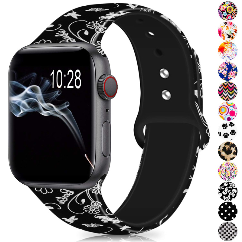 Ремешок сменный силиконовый для Apple Watch 38 40 42 44 мм iWatch Series 6 5 4
