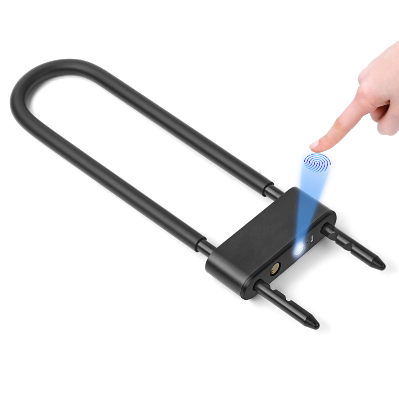Anti Theft Lock Strong Function Waterproof Bicycle fingerprint padlock U lock For Electric Scooter Motorcycle Bike