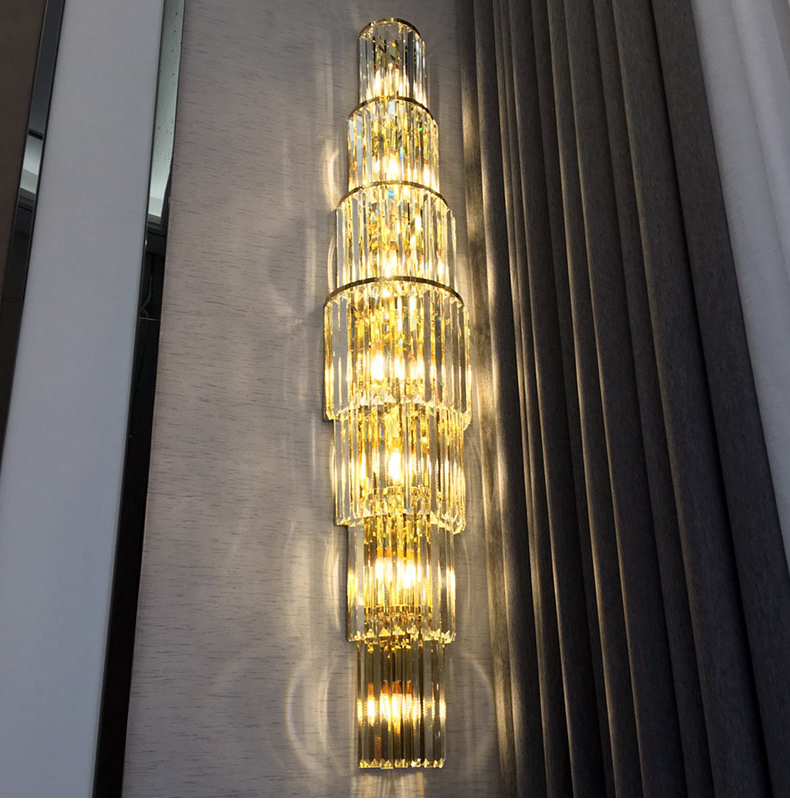 2021 Guzhen Manufacturers Decorative Wall Crystal Lamp home Wall Lamps for Living Room Hotel Villa