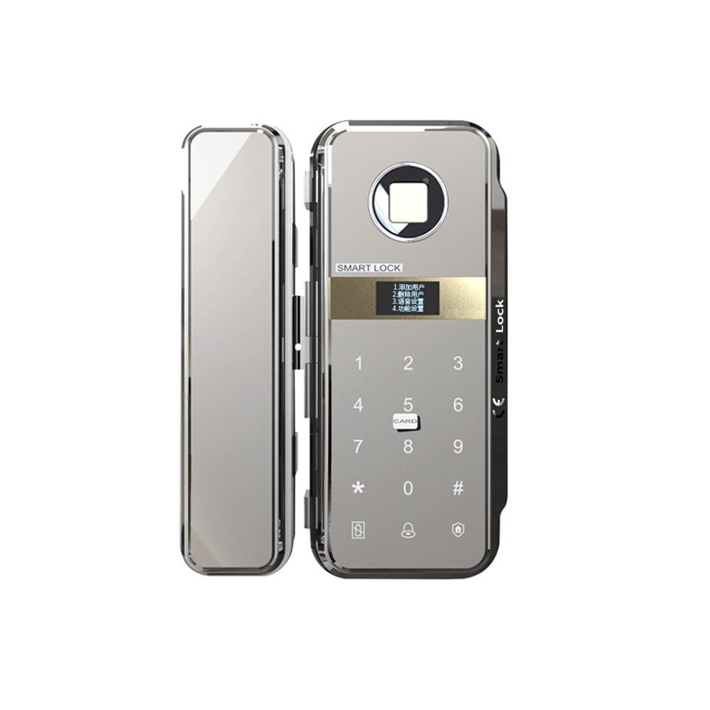 Canbo home lock system wood/brass/glass door lock fingerprint key free smart locks
