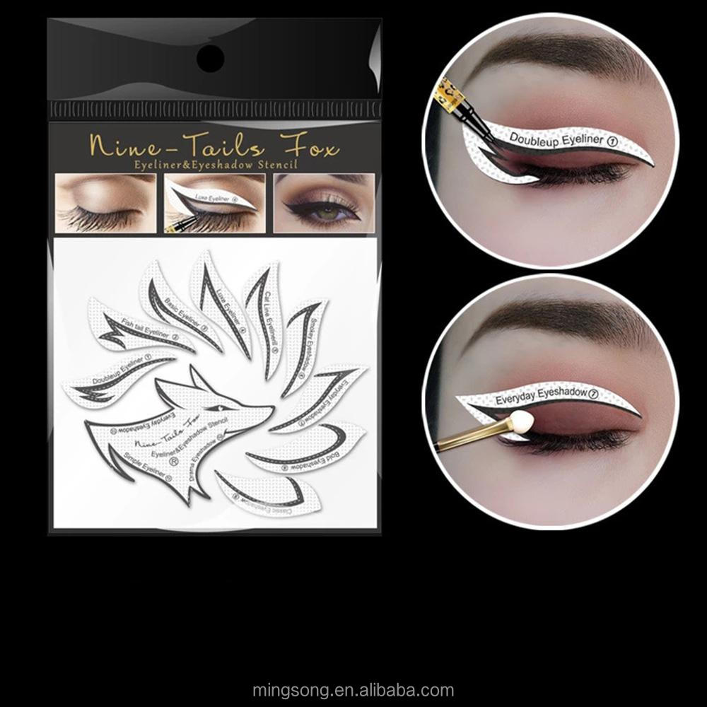 Eyeliner Eye Shadow Nine-Tailed Fox Eye Patch Eyeshadow Models Template Shaping Stencil Eyes Make up Aid Tools