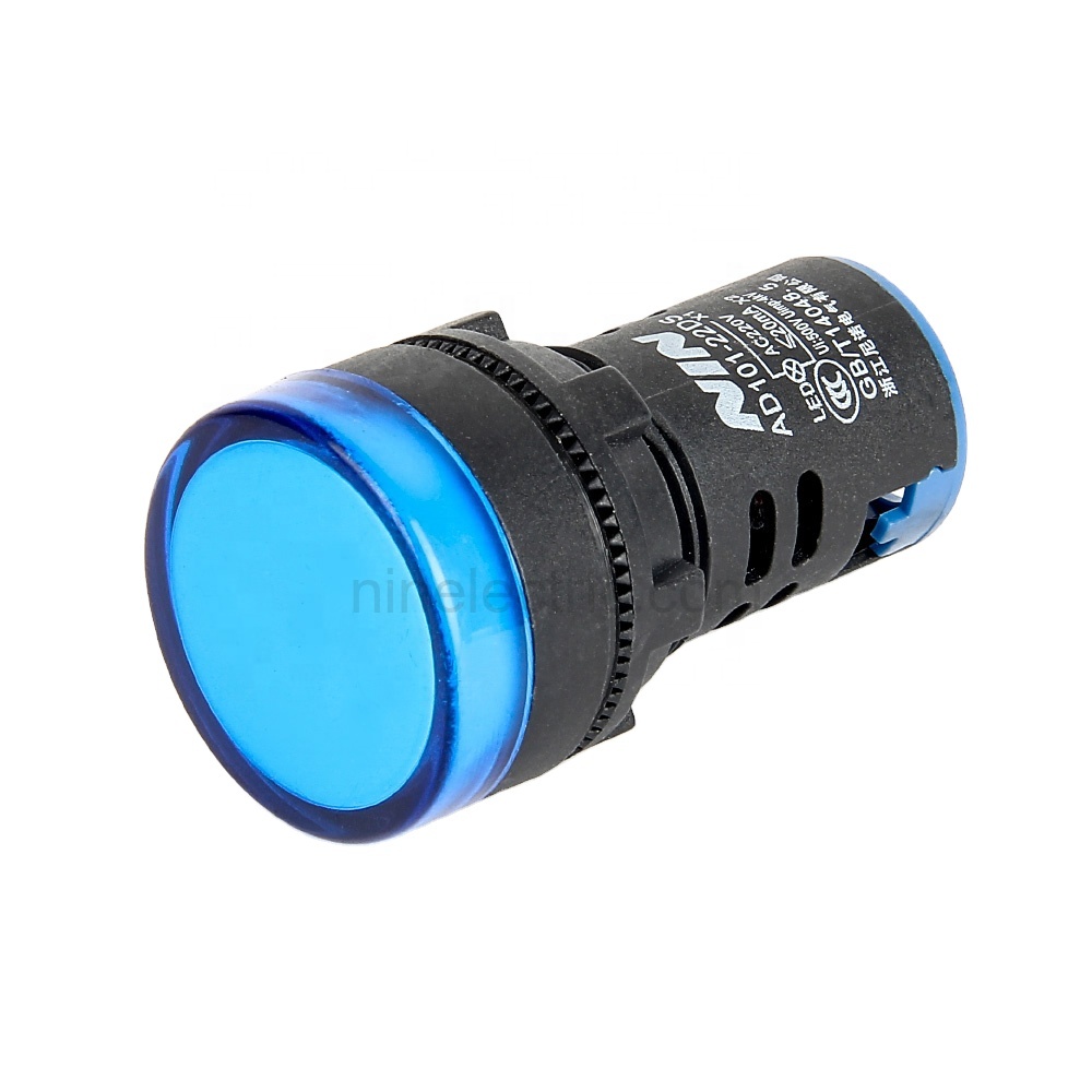NIN 22mm hot sell AD16-22DS 24V panel mount LED industrial indicator blue light