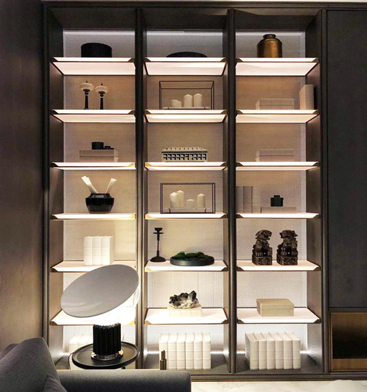 Luxury Design Shopping mall shelf display led light led board cabinet light Marble Mica stone lamp Home Decoration