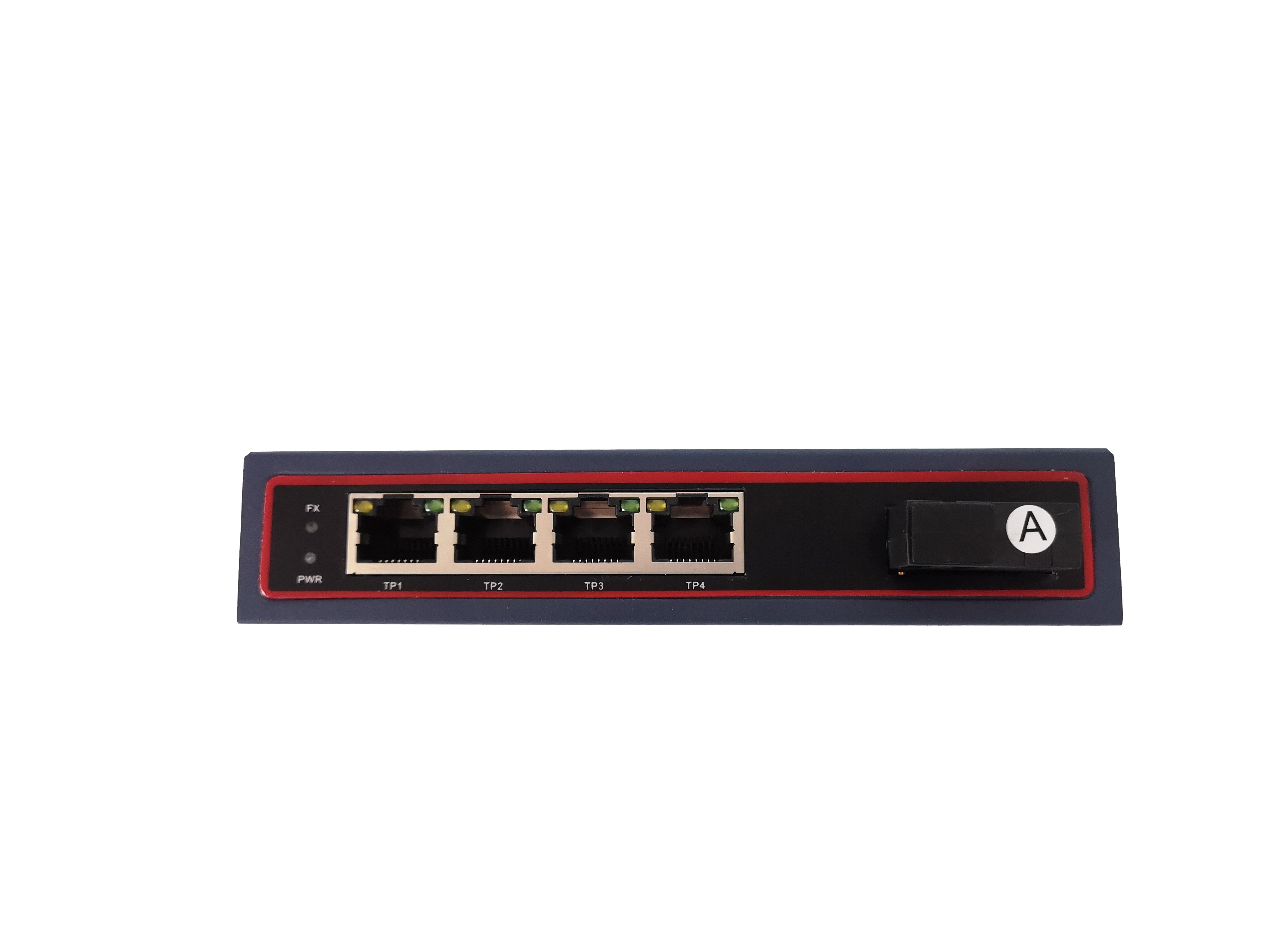 Новый дизайн, 4 порта с 1 неуправляемым гигабитным Ethernet-переключателем SFP Uplink 60 Вт PoE