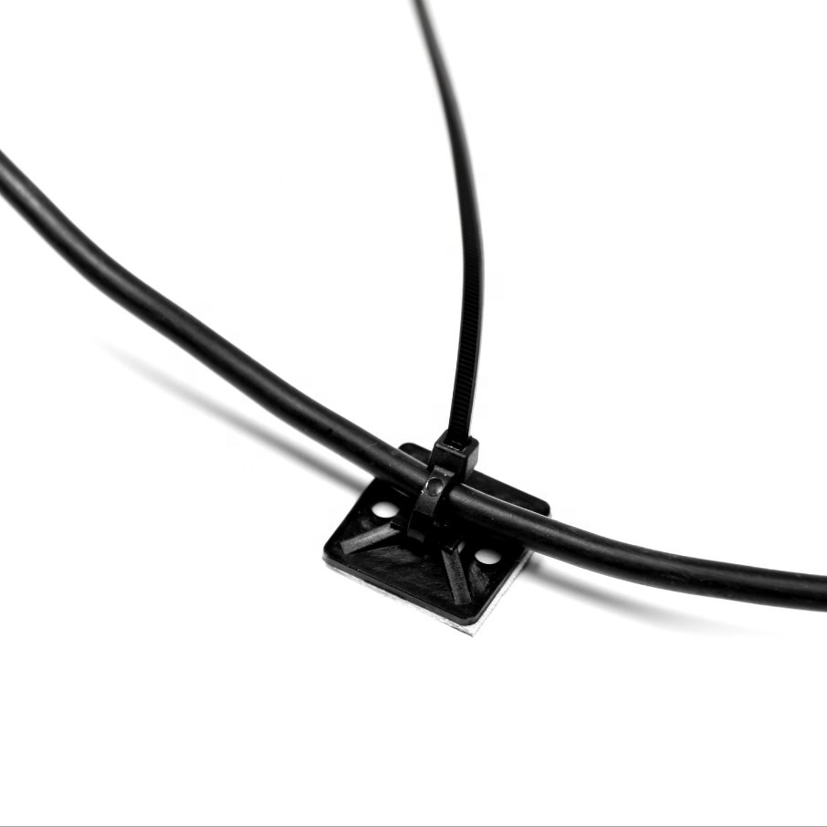 12.5*12.5mm Plastic 3M Sticky Wire Fixed Seat Nylon Self Adhesive Cable Tie Mount