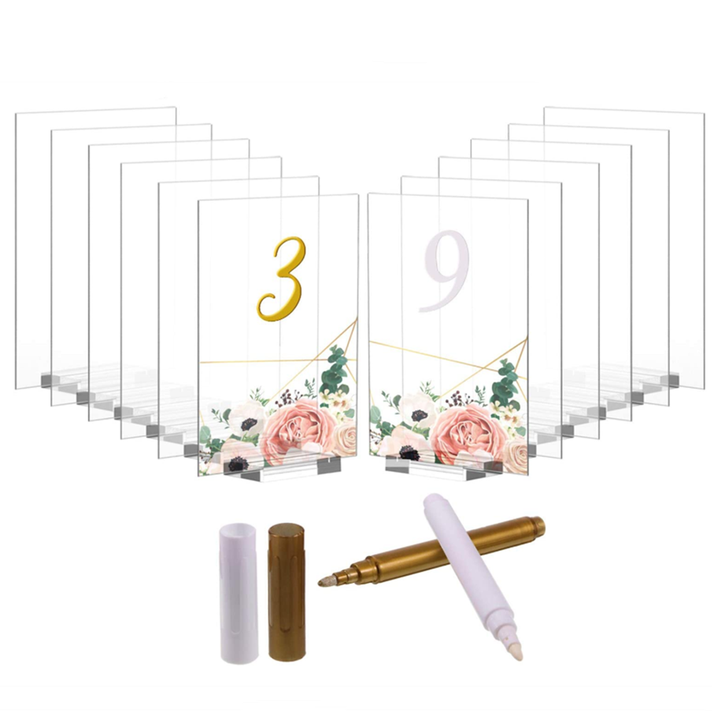 10 Pieces Rectangle Clear Table Number Wedding Table Numbers Acrylic Wedding Table Numbers