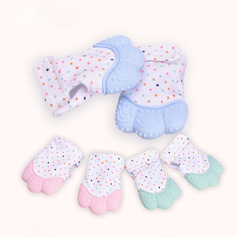 BPA Free Teether food grade silicone baby teether gloves