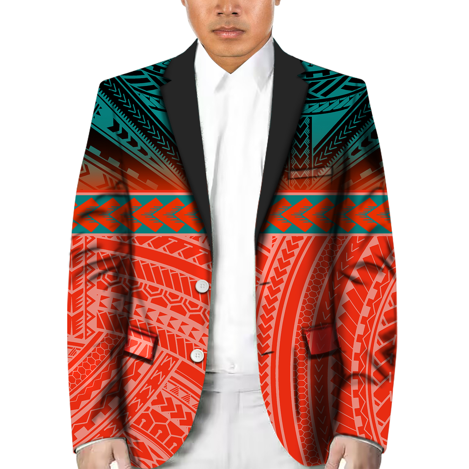Drop Shipping Pacific Island Art Big Size 6XL Blazer Personality Polynesia High Quality Men's Suit For Formal Occasions
