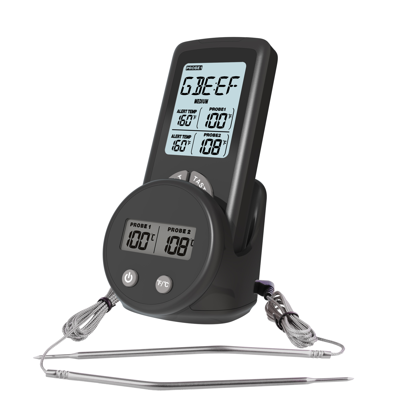 Newest digital wireless meat thermometer for grilling with alarm function