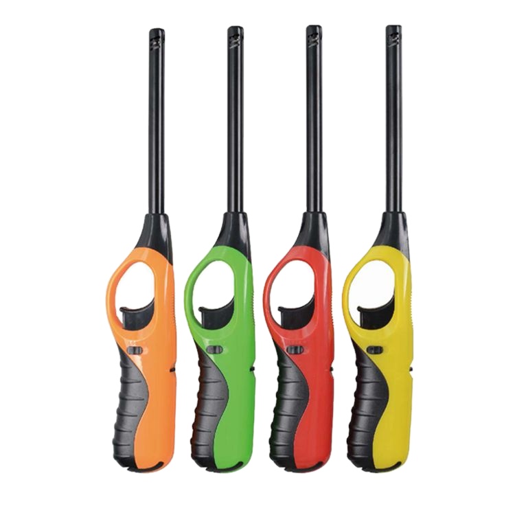 Factory wholesale High quality long gas lighter with safety lock candle lighter