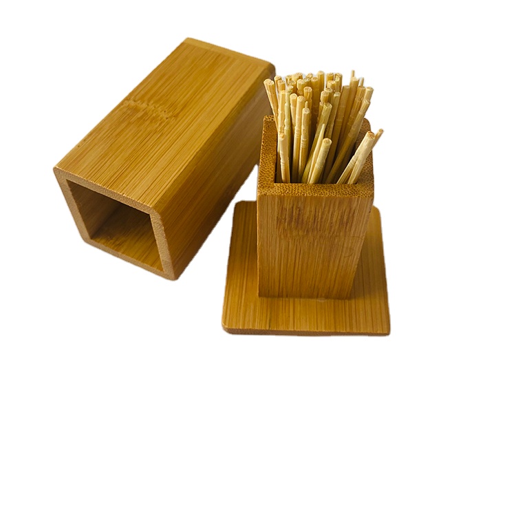 Best seller mildew mothproof bamboo toothpick box household simple durable toothpick holder