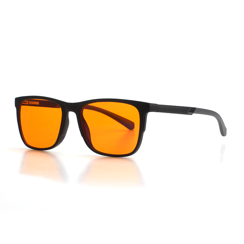 TR90 Reading Ray Anti-blue New Style Factory Supplier Dark Square Frame Orange Lens Anti Blue Light Glasses For Men And Women