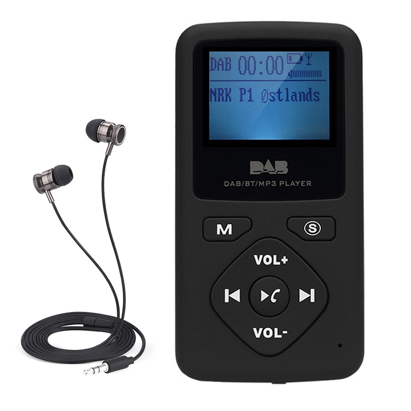 DAB-P7 Перезаряжаемый USB мини карманный DAB радио с FM радио и DAB, FM передатчик