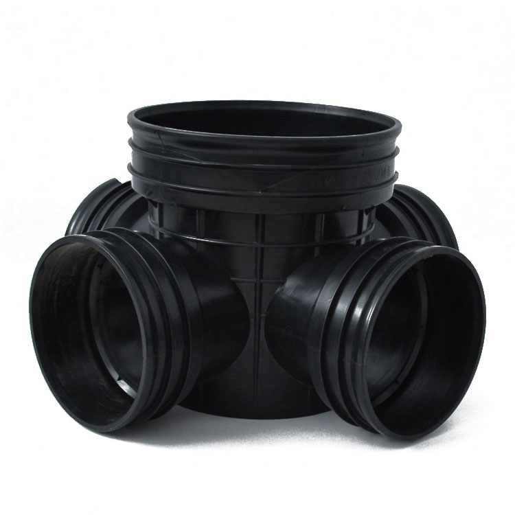 Drainage Pipe Fittings Pe Plastic Inspection Well Drainage Hdpe Inspection Chamber Black Underground Inspection Chamber