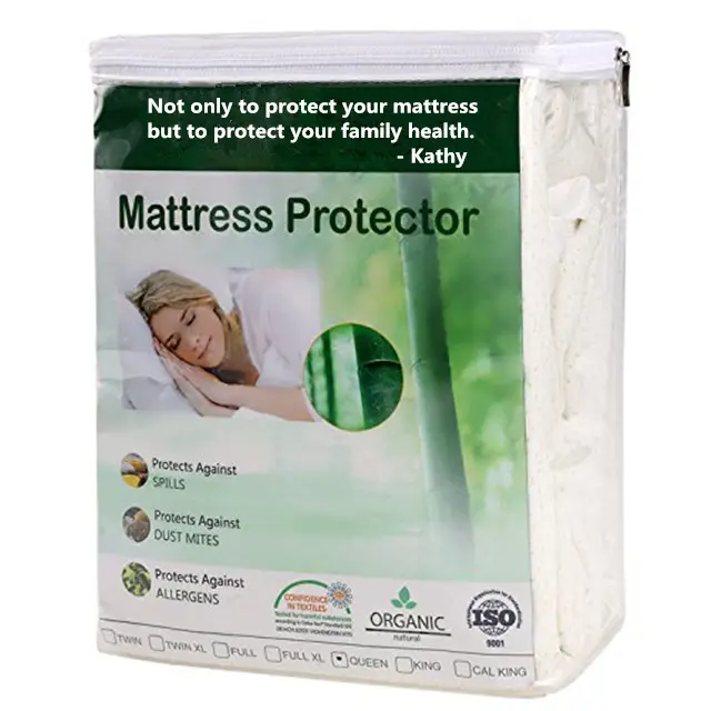 Hypoallergenic Mattress Covers Bedbug Waterproof Zippered Mattress Protector