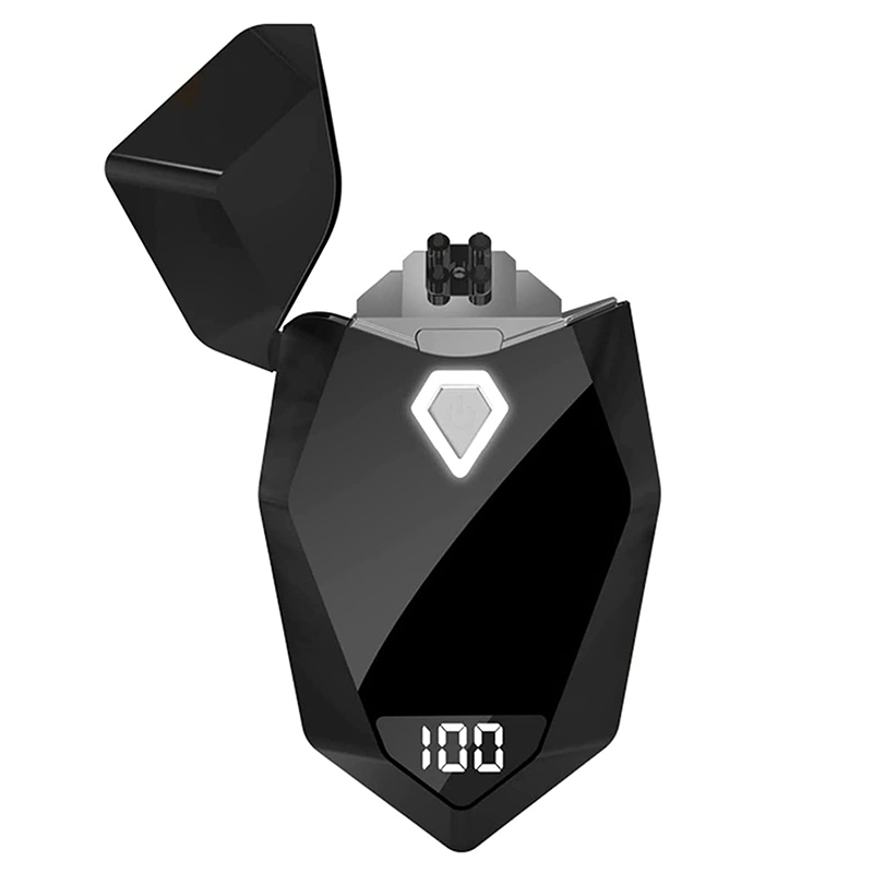 TK-1730 ромбовидной формы двойной дуги электрическая зажигалка USB rechargeablepower дисплей светодиодный экран для мужчин подарок USB перезаряжаемая без огненная