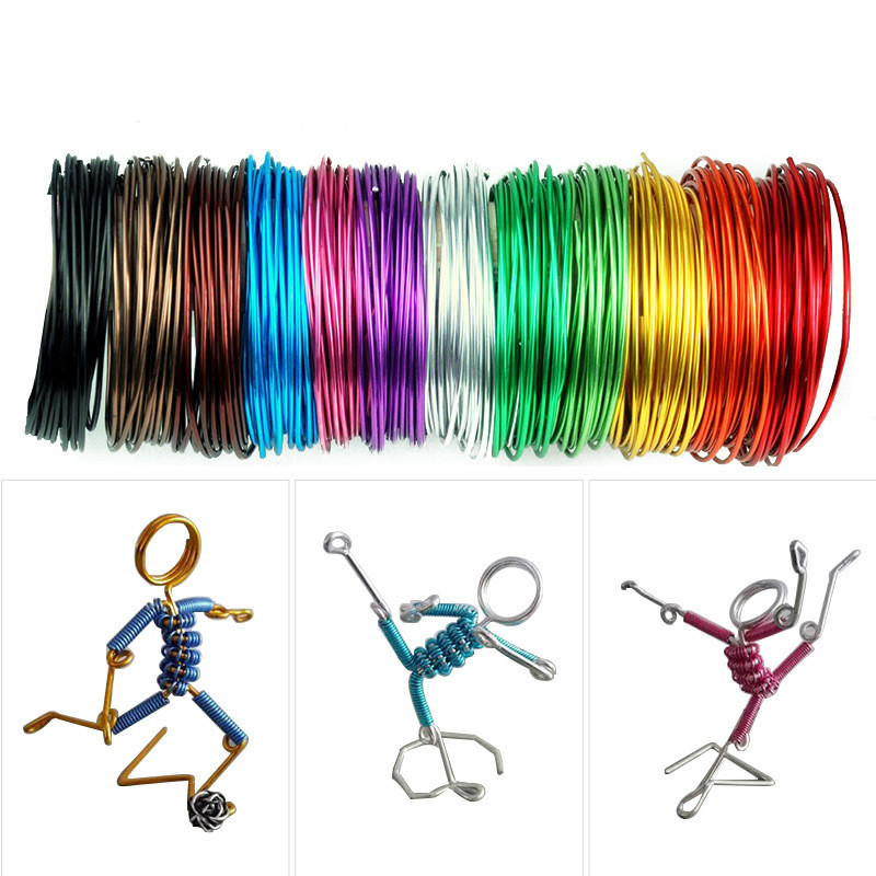 AW-34 DIY FASHION 2mm 5M colored round aluminum wire colored aluminum craft wire
