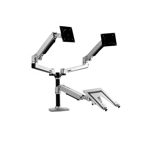 Factory Wholesale 3 Arm Monitor Heavy Duty Stands With Laptop