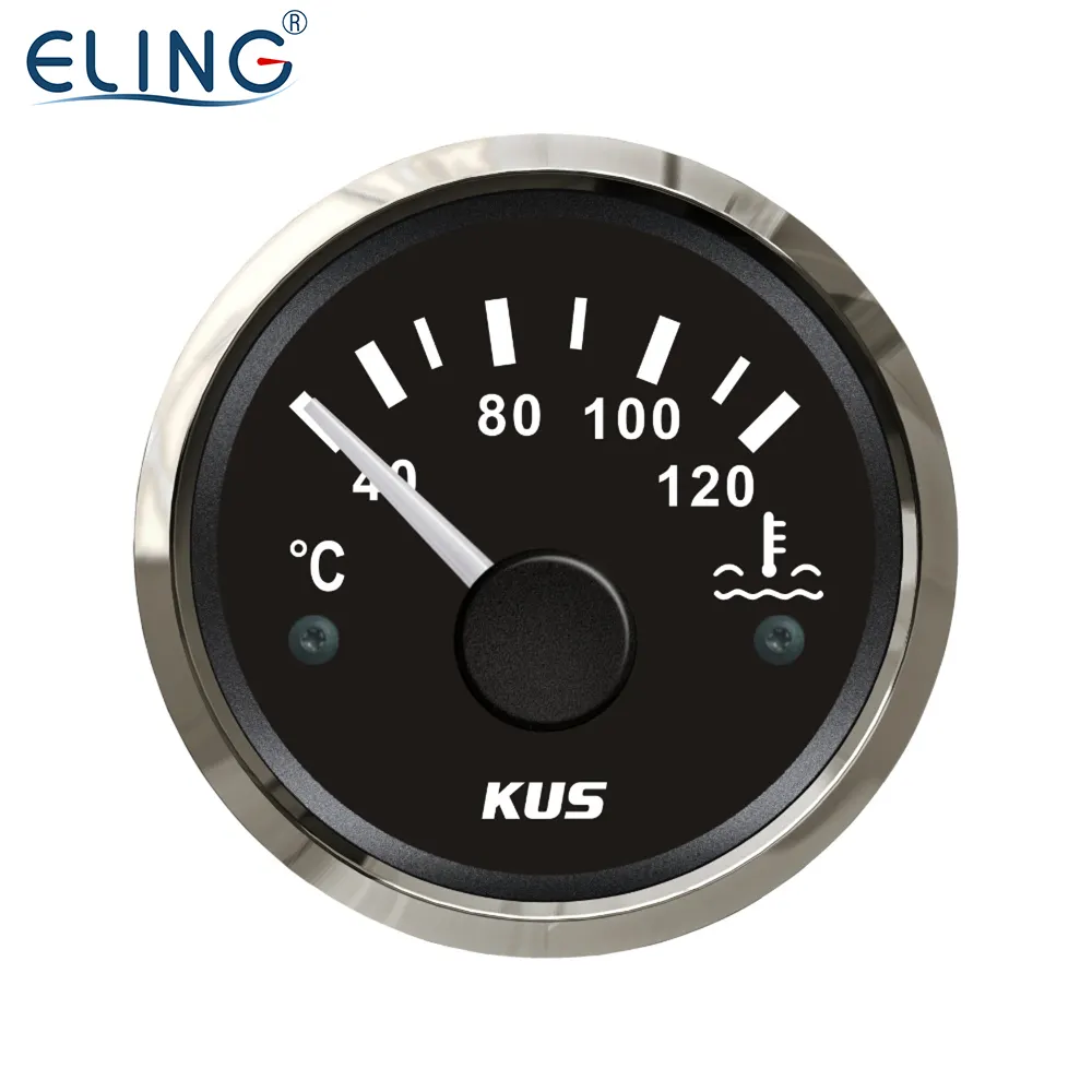 KUS 52mm 2'' Generator Auto Water Temperature Gauge Meter 12V 24V Mechanical For Car Sailboat Racing RV Truck With Backlight