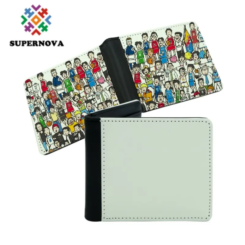 2021 Supernova Double Sided Sublimation Printing Blank Men Wallet for Father's day Gift