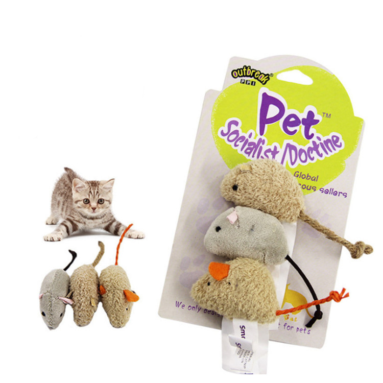 Same as Amazon Best Selling Cat Mice Toy with Factory Price Plush Simulation Mouse