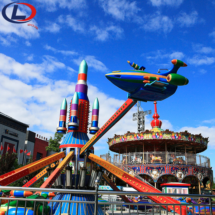 12 16 Seats Kids Outdoor Amusement Park Rotating Airplane Plane Rides Game For Children
