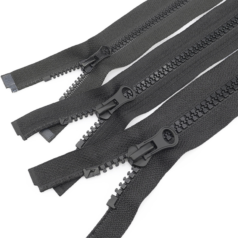 High Quality No.3/5/8/10/15/20 Resin Zipper Custom Open-end Plastic Zippers for Garment