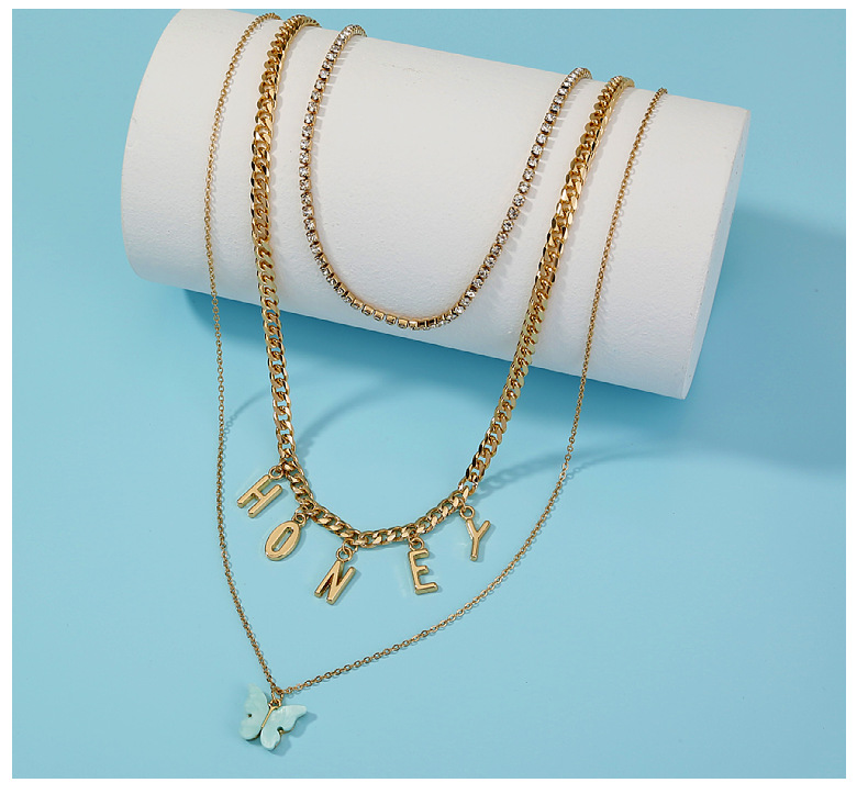 High Performance Crystal Pendant Necklaces Woman Simple Style Butterfly Necklace