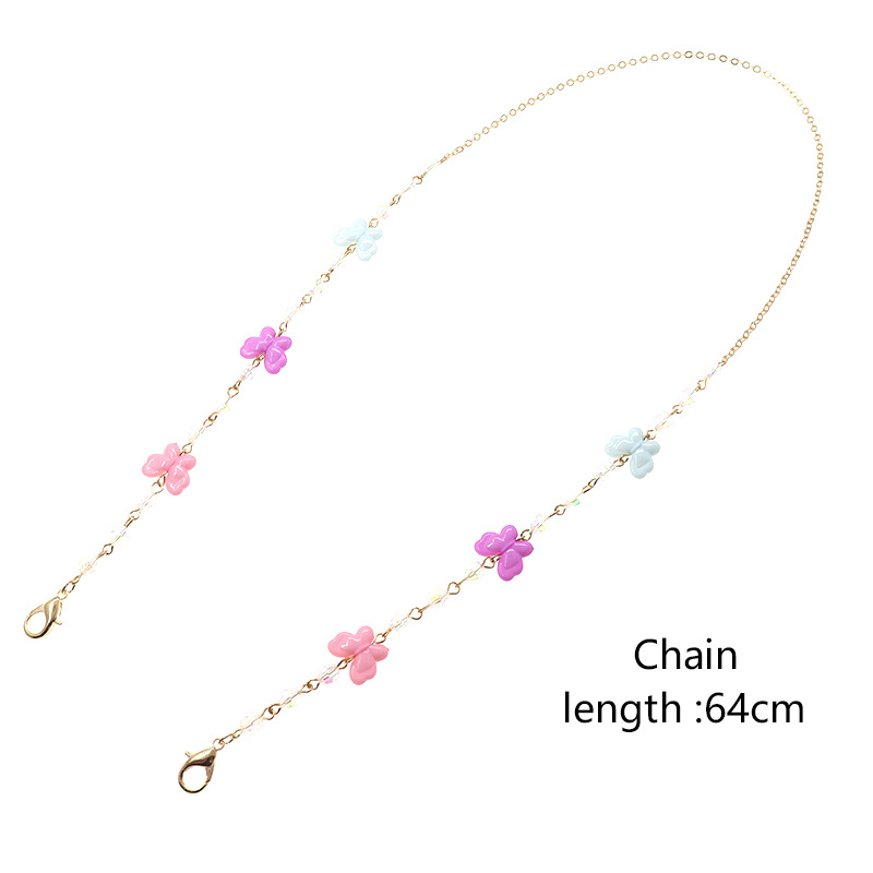 Fashion Acrylic Hang Chains Necklace Colorful Children Glasses Cord Lanyard Student Holder Rope Strap for Girls Boys