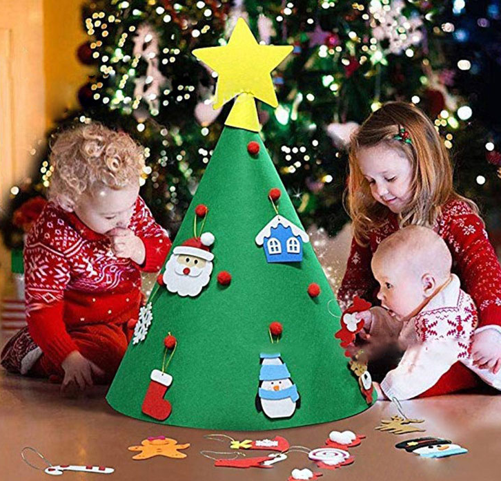 Christmas interior decoration DIY Felt Christmas tree Felt Christmas cone