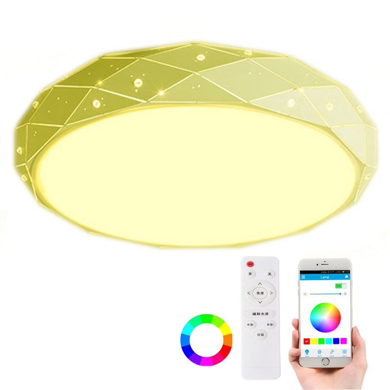 Modern LED Ceiling Lights 36W Remote Control Home Lighting APP Music Light Bedroom Living Room Decoration 36W Smart lamp