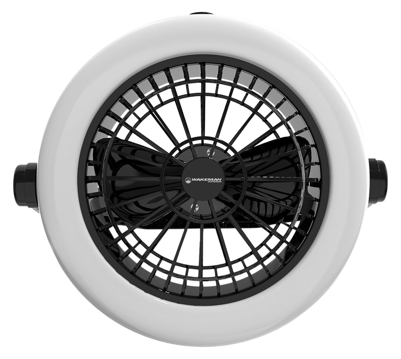 Outdoor 2-in-1 camping fan light portable USB and rechargeable battery led tent fan light with ceiling fan light