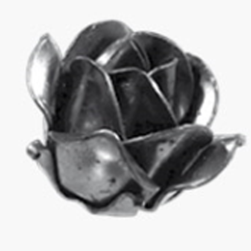 Stamped Steel Rose Bud for stair railing parts wrought iron components hot forged stamped elements for gate fence railing