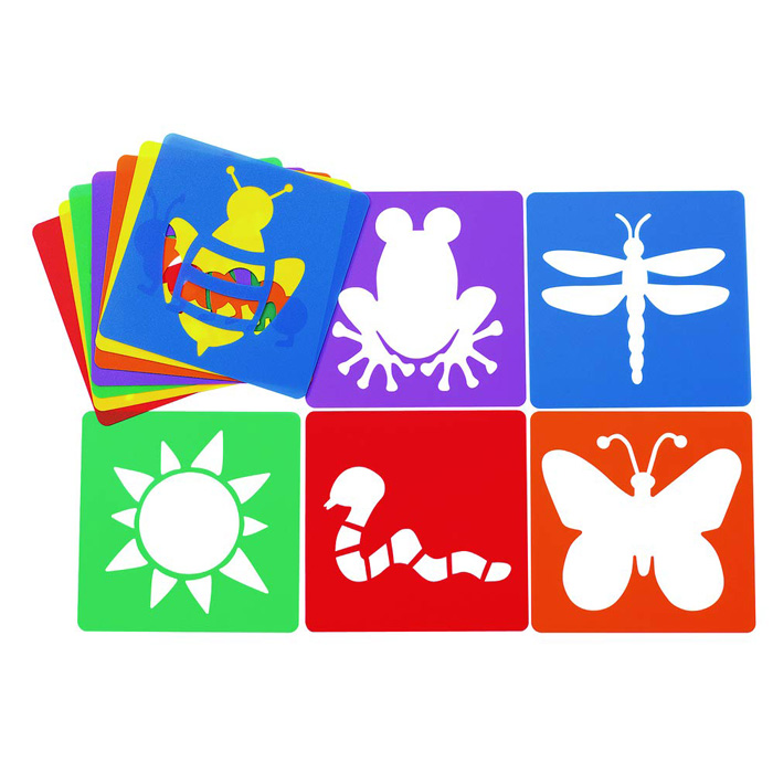 Quality Garden Shape Acrylic Painting Stencil For Kids 8'' Plastic Stencils Wholesale